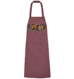Nachhaltige Grillschürze mit Bitcoin Golden Times Motiv aus 100 % Bio-Baumwolle mit großteils Handgezeichnetem Motiv
