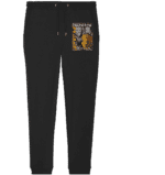 Bitcoin Golden Times Organic Jogger Pants aus Bio-Baumwolle in natürlicher Farbe mit Kordel und Metallenden
