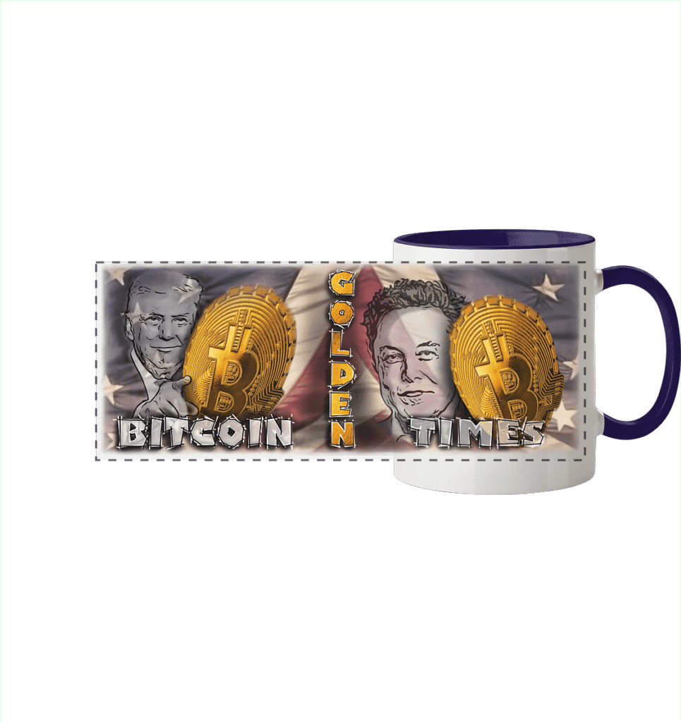 Bitcoin Golden Times Panorama Tasse